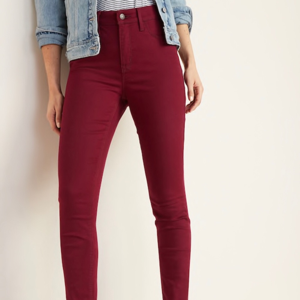 Limited old navy burgundy jeans 🔥 nwt full length